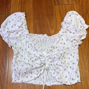 WOMENS FLORAL CROP TOP